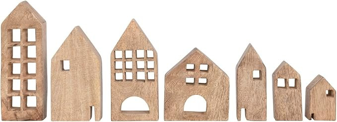 Mango Wood Houses, Set of 7 | Lighting Design