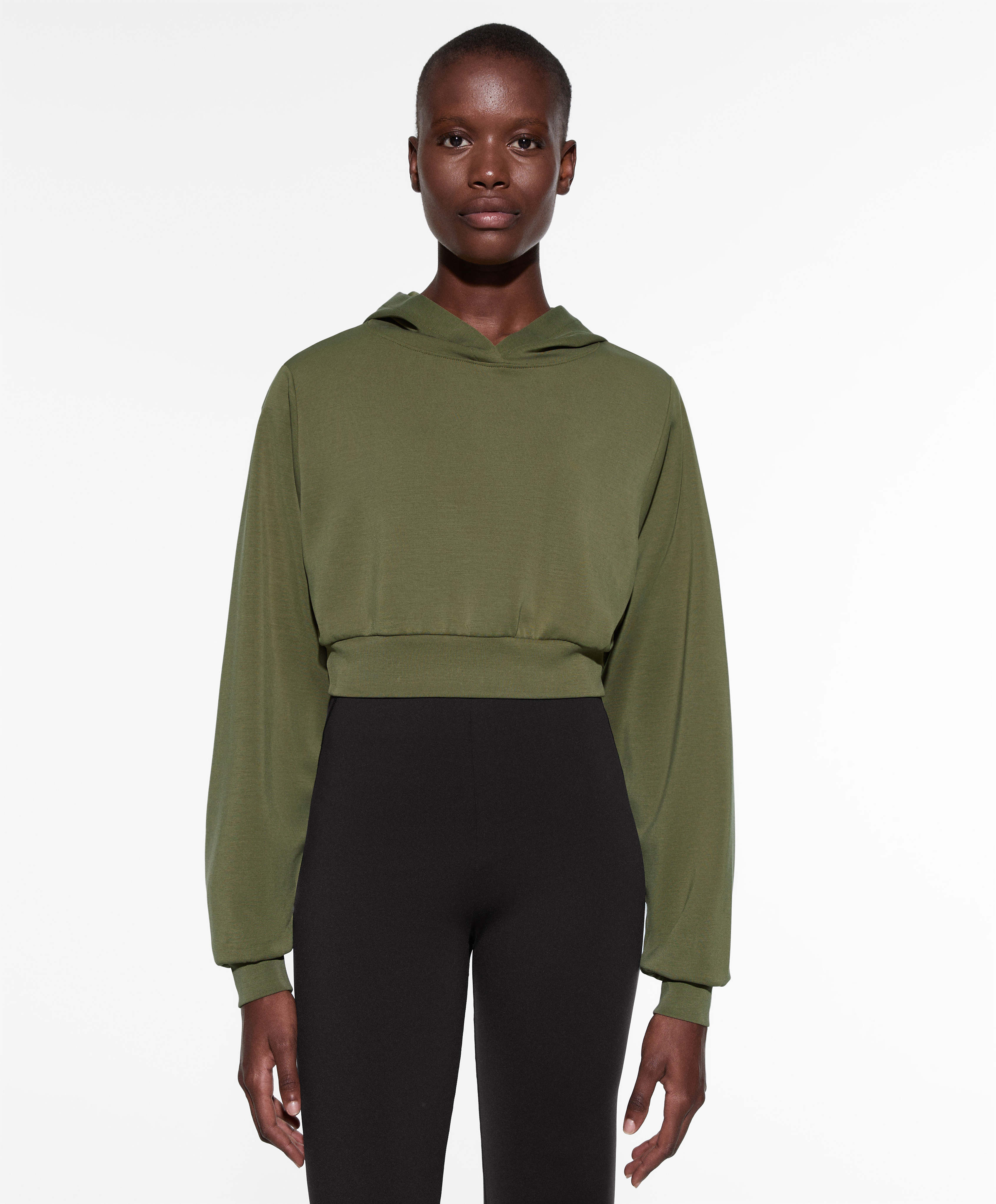 Crop sweatshirt with modal | OYSHO United States | OYSHO UK