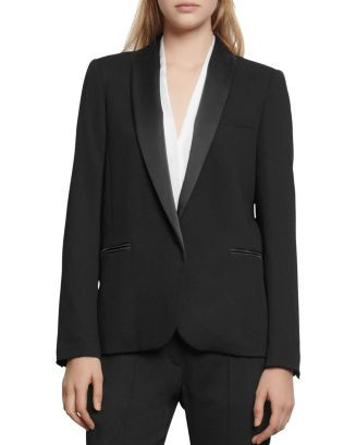 Nesrine Satin-Trim Blazer | Bloomingdale's (US)