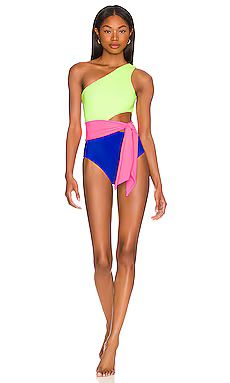 Carlie One Piece in Fruity Colorblock | Revolve Clothing (Global)
