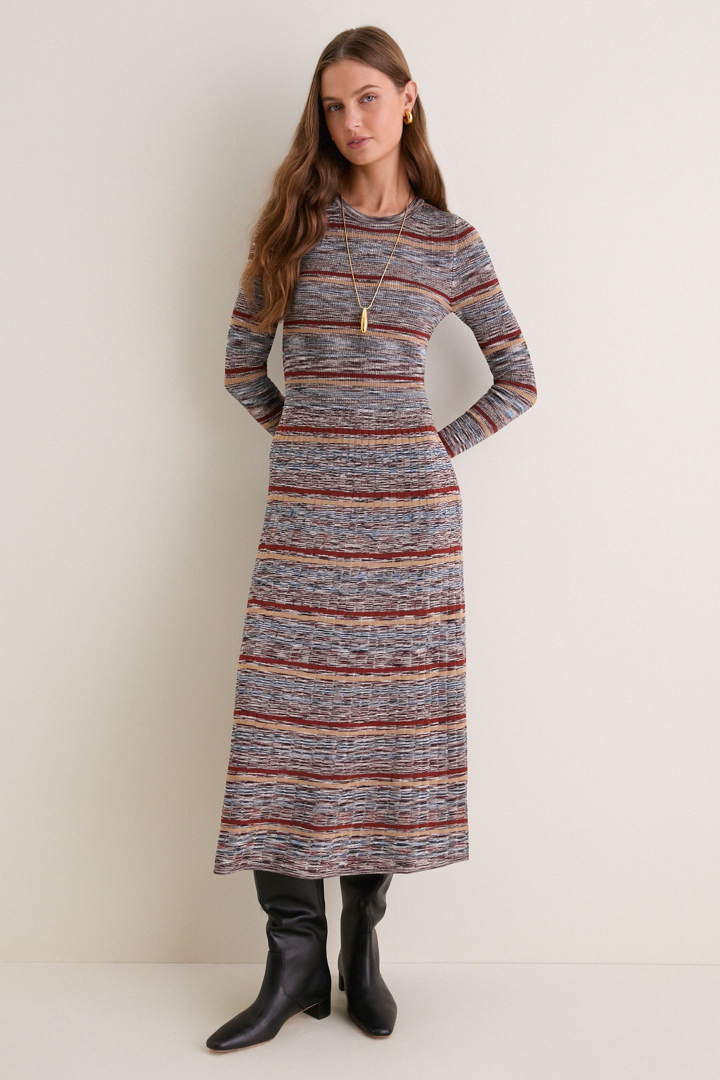 Rust Multi Nami Knit Dress | Tuckernuck (US)