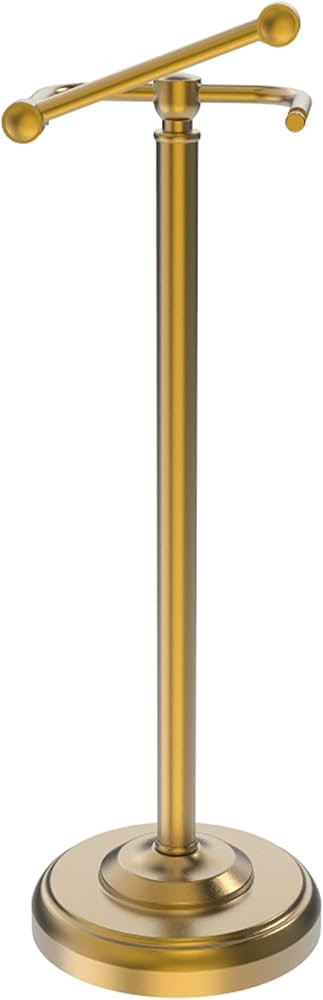 Toilet Paper Holder Stand, Brushed Brass Toilet Paper Holder Free Standing, Post Pivoting Design ... | Amazon (US)