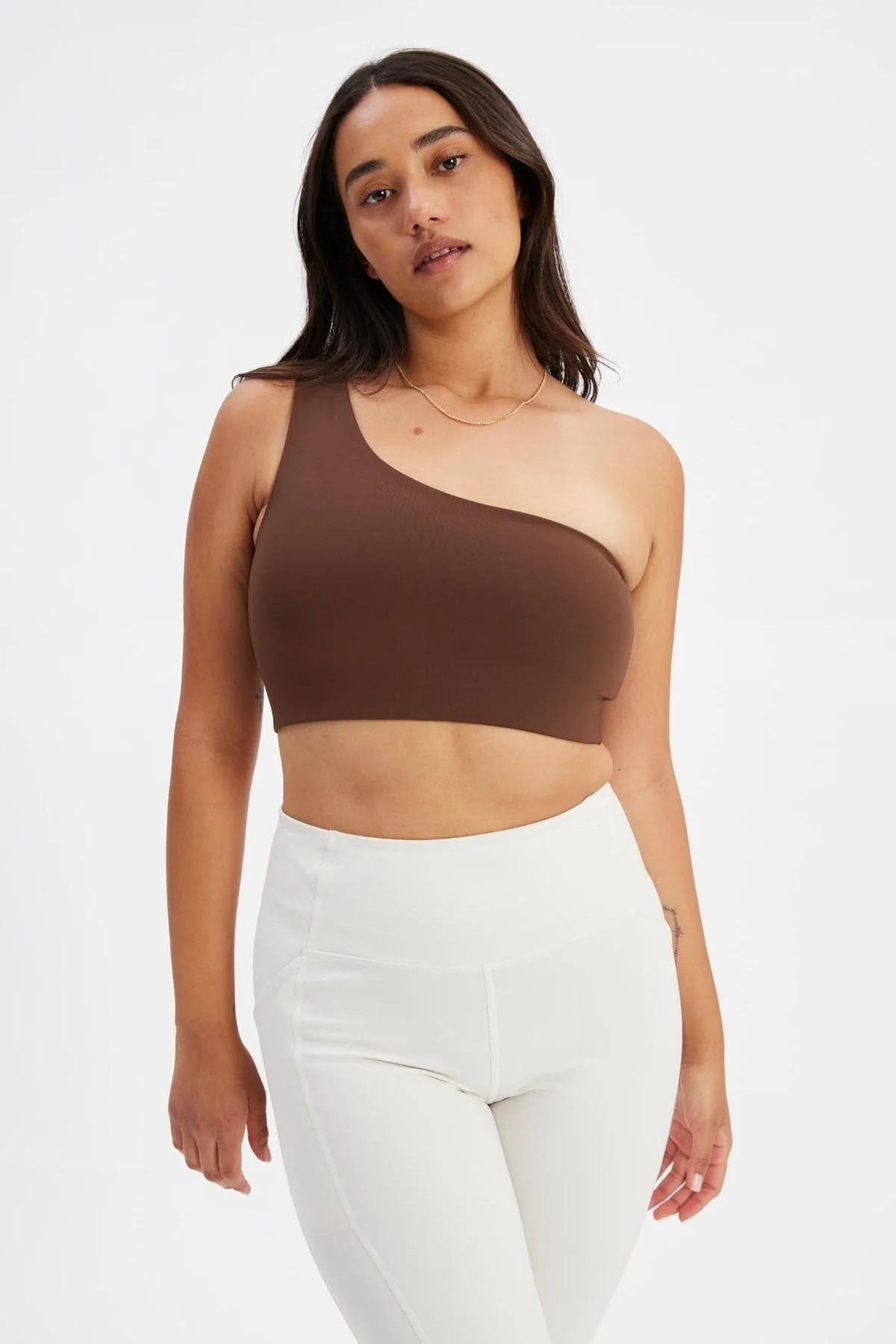 Earth Bianca One Shoulder  Bra | Girlfriend Collective