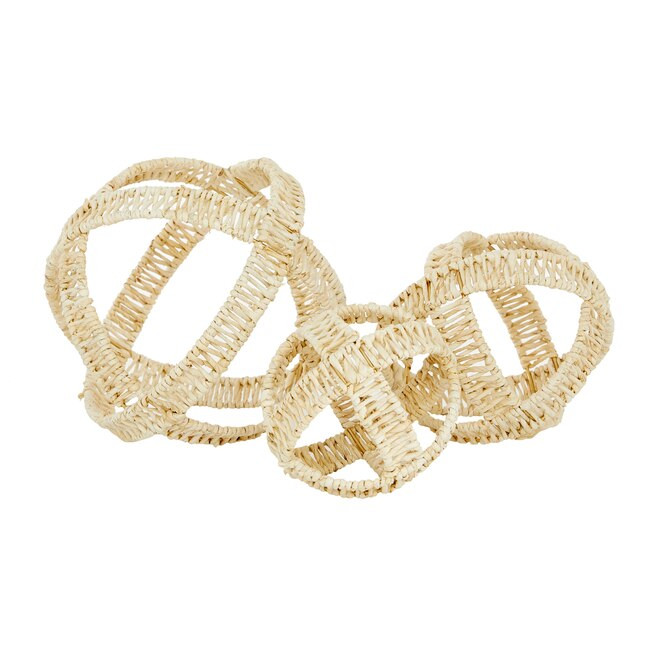 Grayson Lane 3-Pack Off-white Iron Farmhouse Sculpture | Lowe's