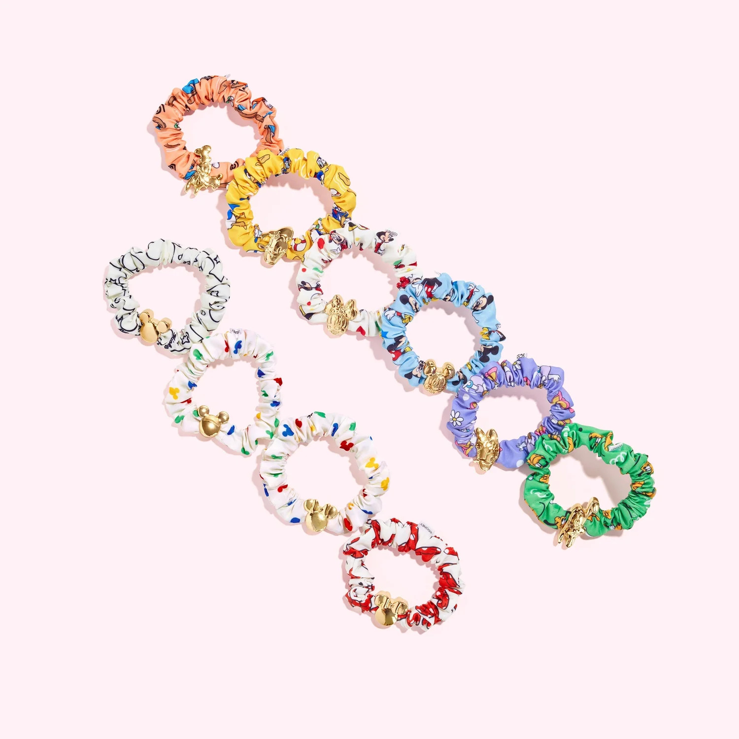 Mickey & Friends Scrunchie with Charm Set | Hair Scrunchies - Stoney Clover Lane | Stoney Clover Lane