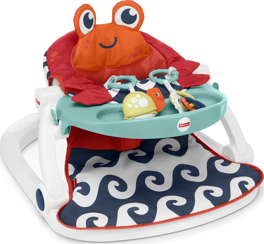 Fisher-Price Sit-Me-Up Floor Seat with Tray Crab, Infant Chair | Amazon (US)