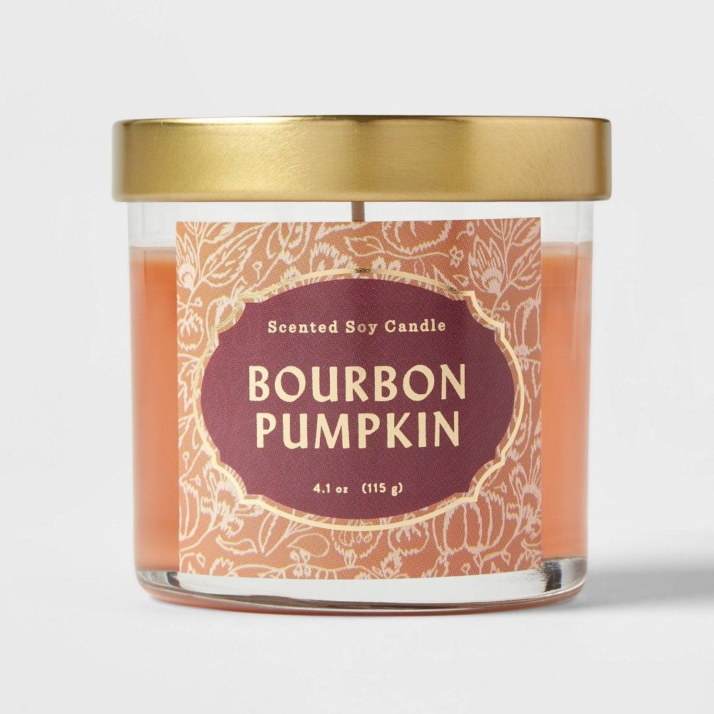 4.1oz Lidded Glass Jar Bourbon Pumpkin Candle - Opalhouse | Target
