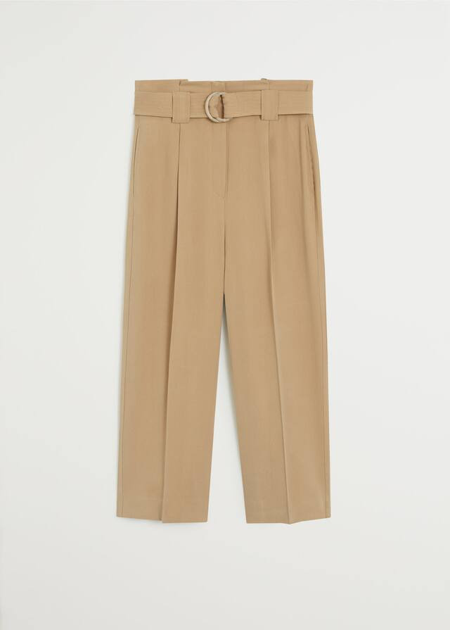 Belt flowy trousers | MANGO (US)