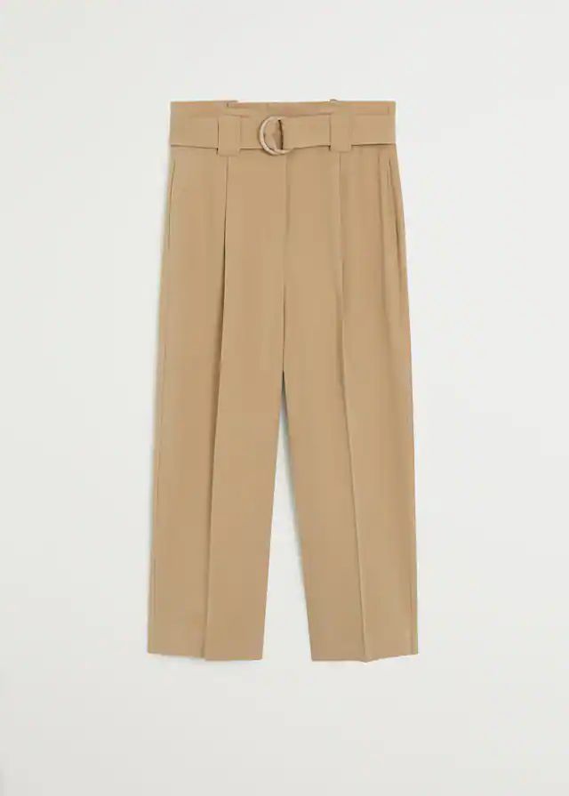 Belt flowy trousers | MANGO (US)