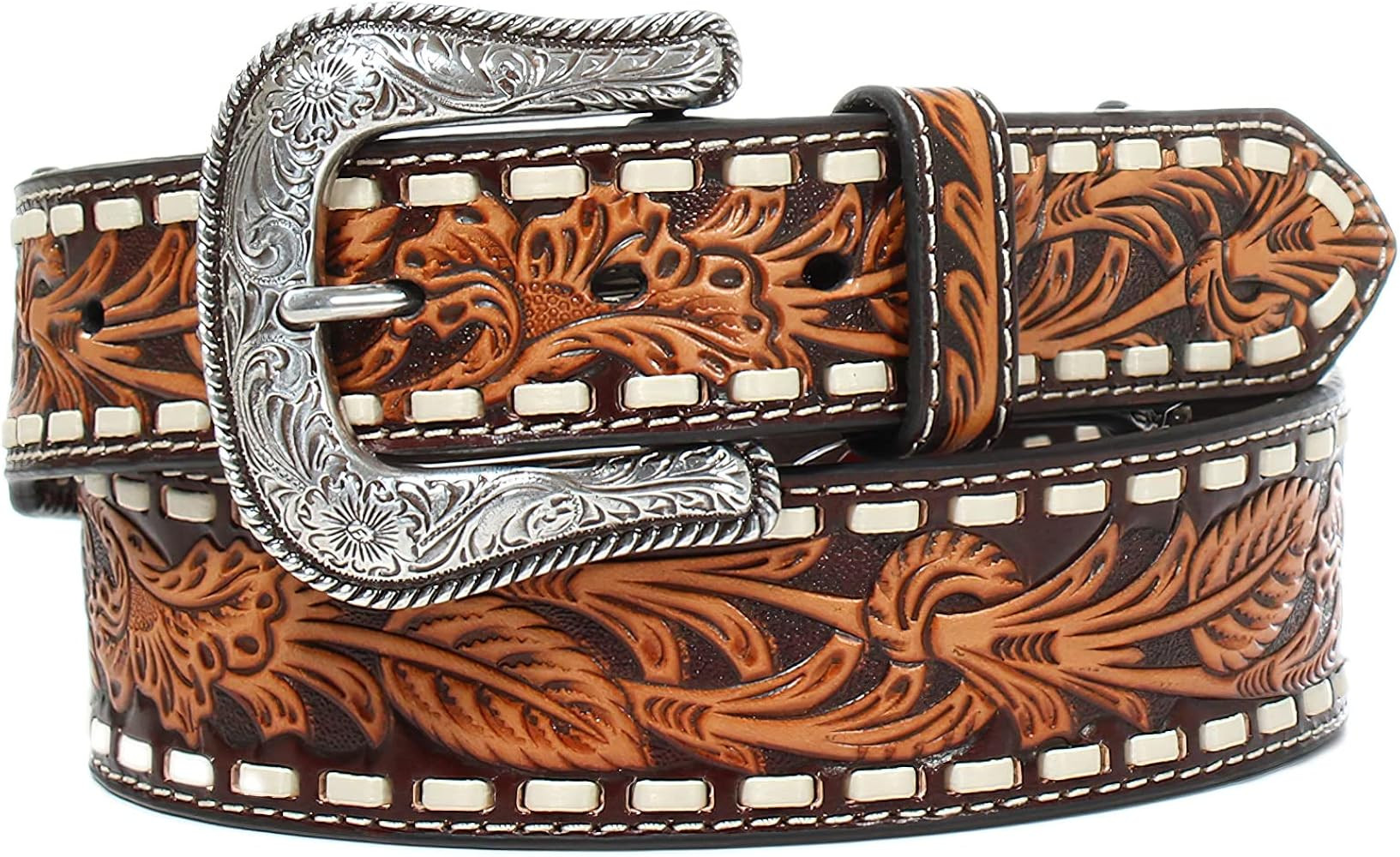 ARIAT Men's Floral Embossed Belt | Amazon (US)