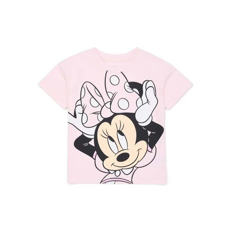 Minnie Mouse Toddler Girls Graphic Print Tee with Short Sleeves, Sizes 12M-5T | Walmart (US)