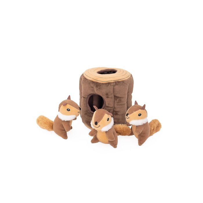 ZippyPaws Burrow Log - Chipmunks Dog Toy | Target