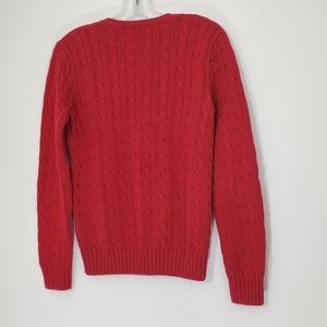 Ralph Lauren Sport Red Cotton Sweater,  Size Medium | Poshmark