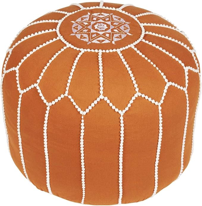 Woven St. 100% Cotton Morrocan Filled Pouf | Ottoman | Footrest - Bean Bag, Floor Chair - Living ... | Amazon (US)