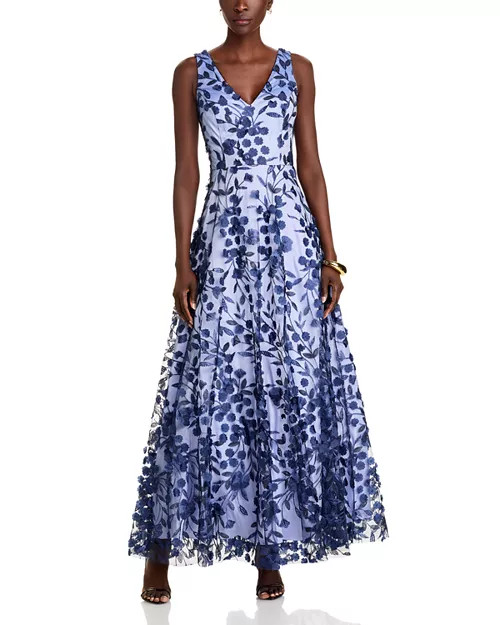 Embroidered 3D Appliqué Gown | Bloomingdale's (US)