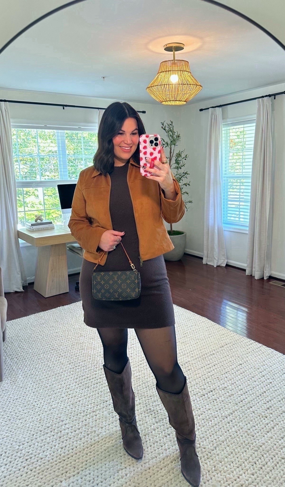 Midsize outfit! Can’t go wrong with comfy sweater dress + I paired this one with this faux suede dress + boots to match ✨ 

Tights - xl
Sweater dress - large tall
Boots - 10 *wide calf 
Jacket - large (would have liked an xl for an oversized fit) 



#LTKootd #LTKSeasonal #LTKMidsize