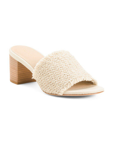 Made In Brazil Beeks Raffia Heeled Sandals | TJ Maxx