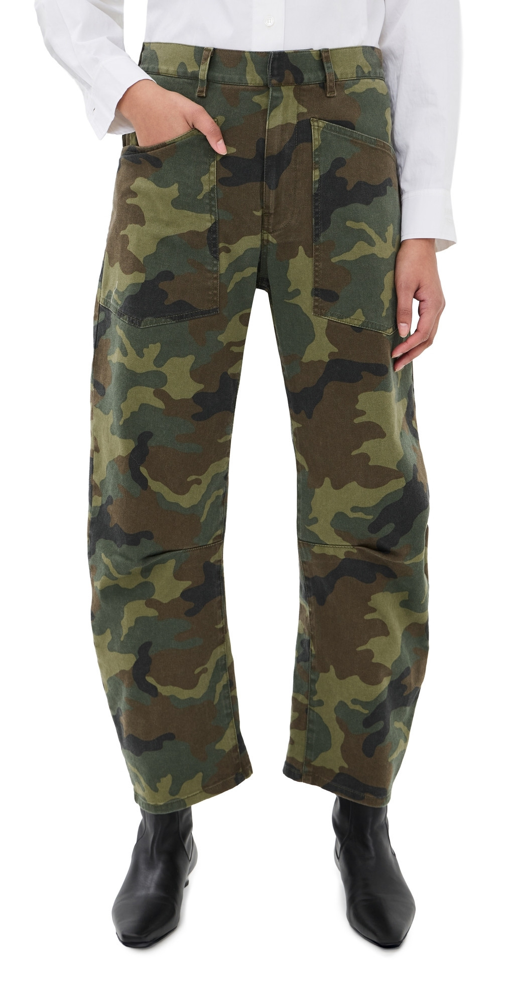 Nili Lotan Shon Canvas Pants Camouflage 12 | Shopbop