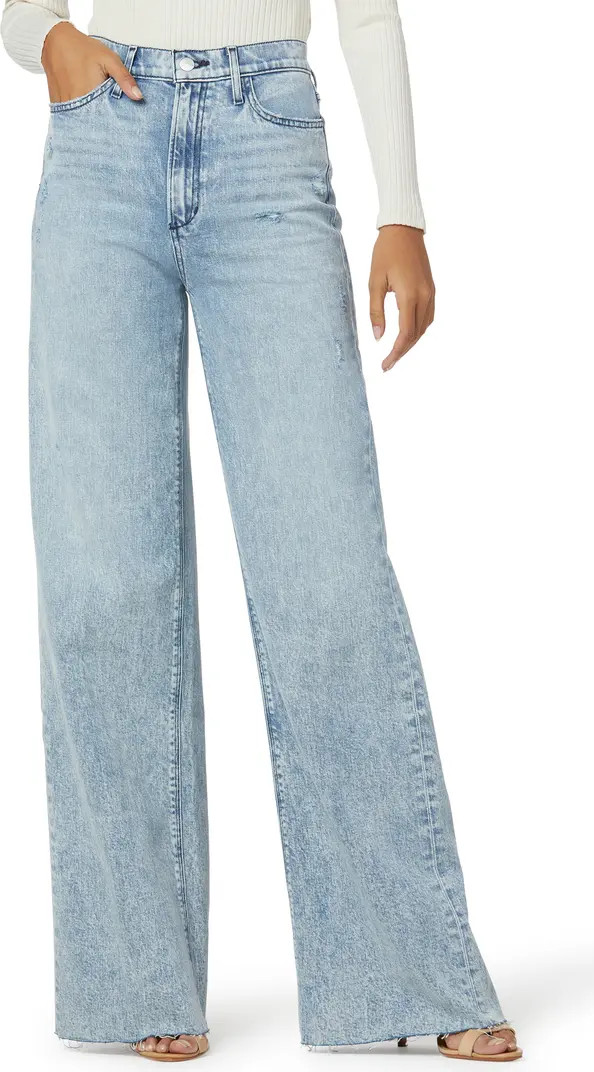 The Mia High Waist Raw Hem Flare Jeans | Nordstrom