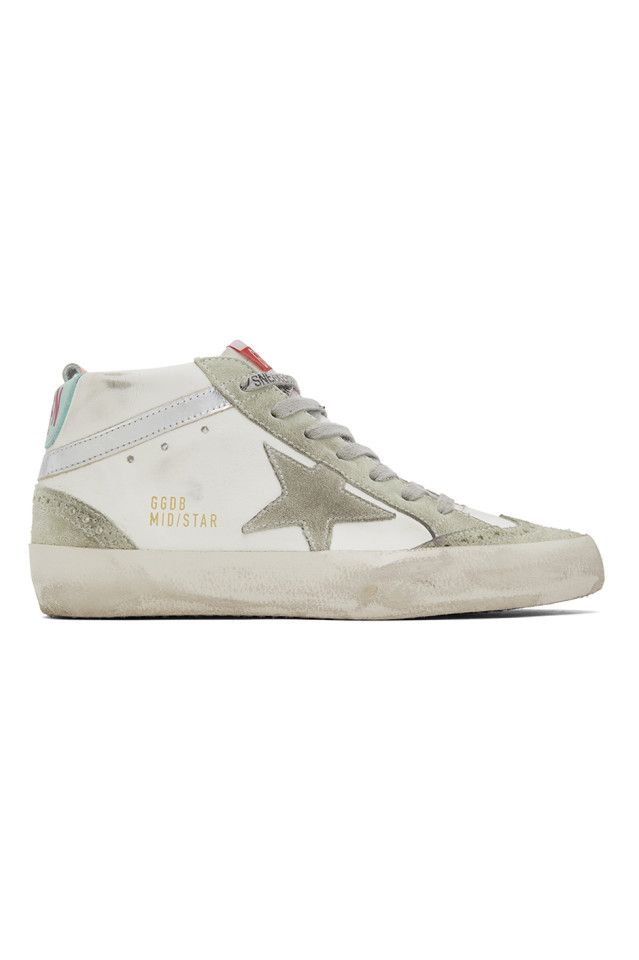 SSENSE Exclusive White & Gray Mid Star Classic Sneakers | SSENSE