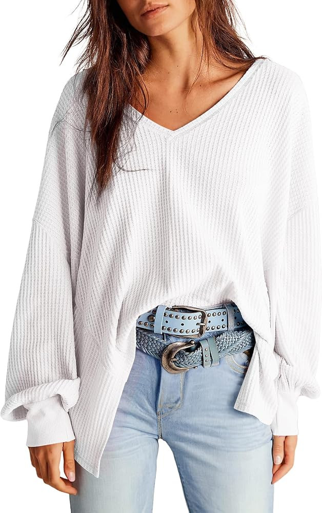 Dokotoo Women's Fall Sweaters Tops 2024 Outfits Clothes Trendy Shirts for Women Fitted Shirts | Amazon (US)