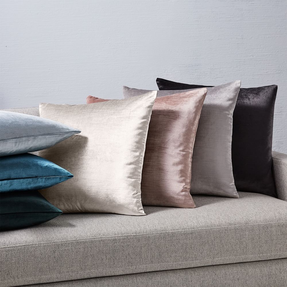 Cotton Luster Velvet Pillow Cover | West Elm (US)