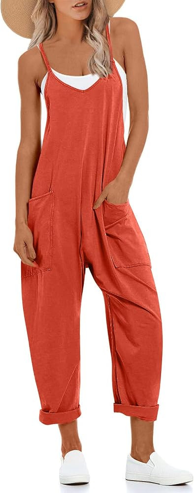 UNIANKIYA One Piece Jumpsuits for Women Casual Overalls Summer Rompers Trendy Jumpers Beach Vacat... | Amazon (US)