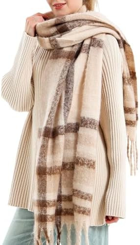 Double Couple Vintage Scarfs for Women Winter Warm Shawls and Large Scarves Cold Weather Thick Ca... | Amazon (US)