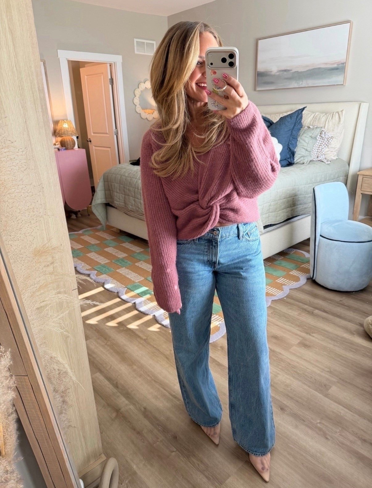An easy everyday outfit I keep reaching for 🤍
Soft knit sweater styled with my go-to denim — comfy, flattering, and perfect for running errands or casual plans. Linking everything here ✨

cozy sweater outfit, everyday denim, casual chic outfit, trendy outfit, women’s fashion, sweater weather, comfy casual outfit, petite friendly 

#LTKSeasonal #LTKootd