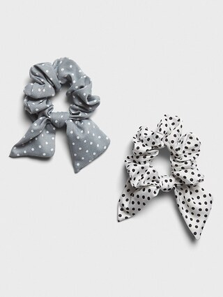 Preppy Dot Bow Scrunchie (2 Pack) | Banana Republic Factory