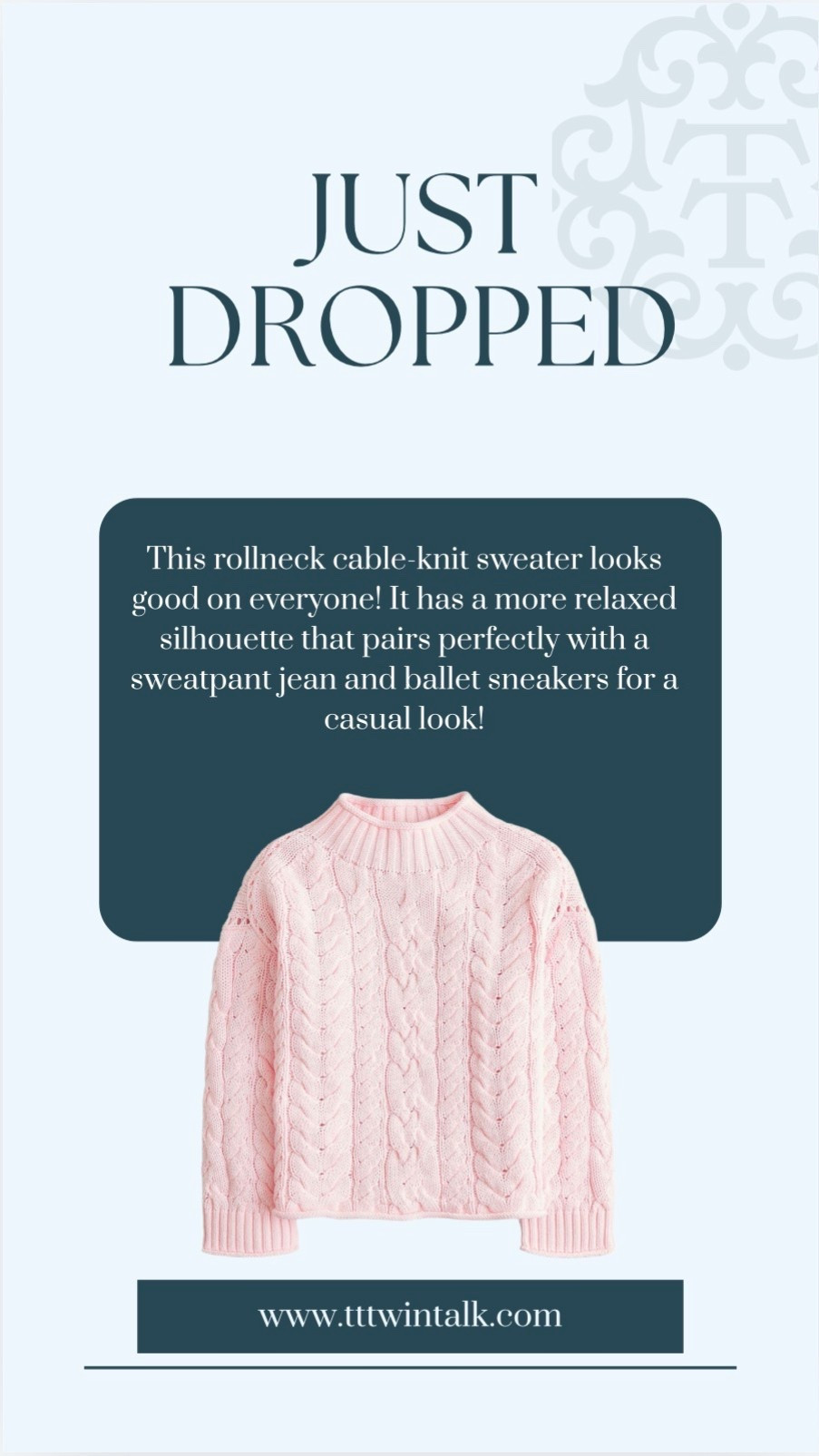 Love this updated silhouette to the classic J.Crew Rollneck cable-knit sweater. This relaxed fit is very flattering on!
s

#LTKSeasonal #LTKOver40 #LTKValentine