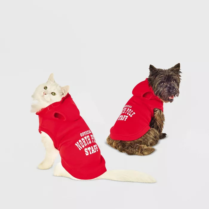 North Pole Dog and Cat Hoodie - Red - Wondershop™ | Target