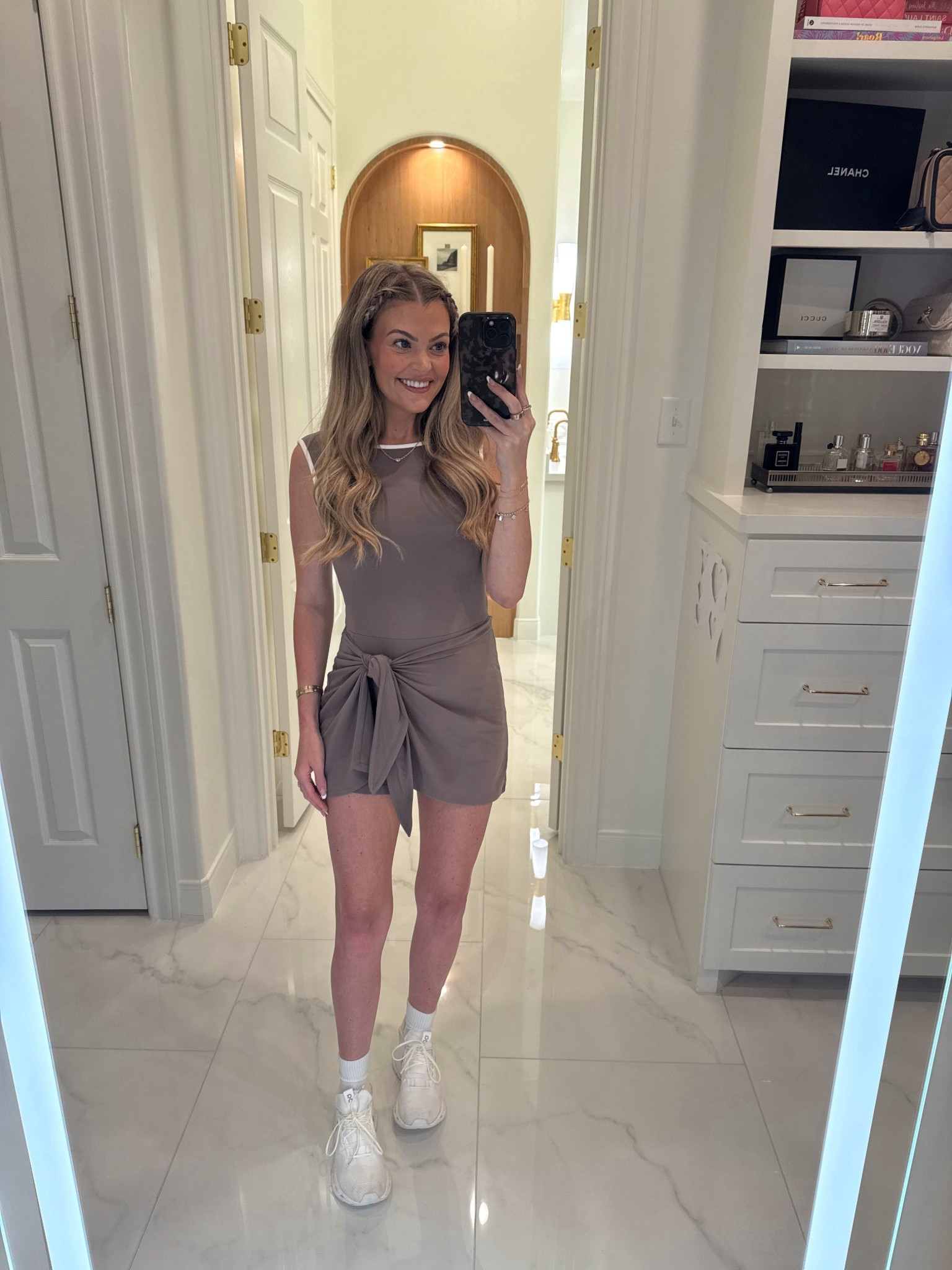 #AbercrombiePartner a MDW sale you won’t want to miss! @abercrombie is doing 25% off site wide + an *additional* 15% off w/code AFSUMMER ♥️☀️🇺🇸 

i’m obsessed with this tennis dress - it’s SO flattering, has built in padding & shorts underneath 👏🏻 (wearing size small regular and I’m 5’4”) 

#LTKSaleAlert #LTKSummerEdit #LTKActive