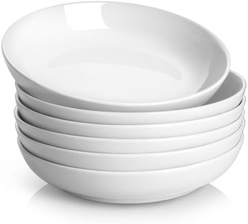 Y YHY Pasta Bowls, 30oz Salad Bowls White Soup Bowls Large Pasta Serving Bowl Porcelain Pasta Pla... | Amazon (US)