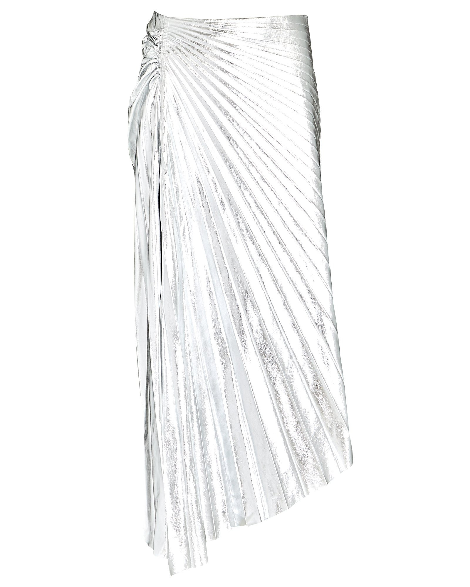 Tori Metallic Vegan Leather Midi Skirt | INTERMIX