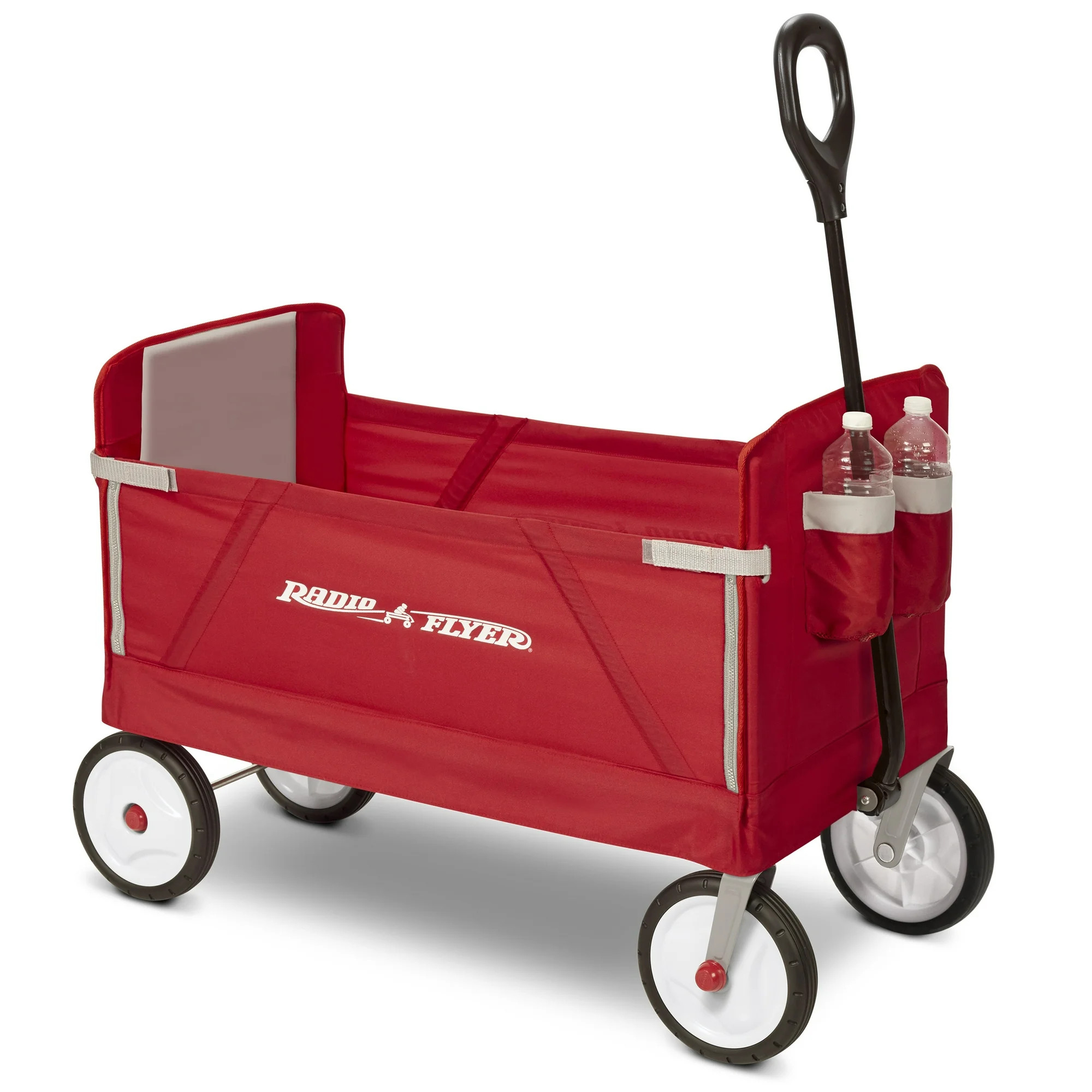 Radio Flyer, 3-in-1 EZ Fold Wagon, Padded Seat with Seat Belts, Red | Walmart (US)
