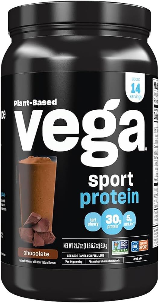 Vega Sport Protein Powder Chocolate (14 servings, 21.7 oz) - Plant-Based Vegan Protein Powder, BC... | Amazon (US)