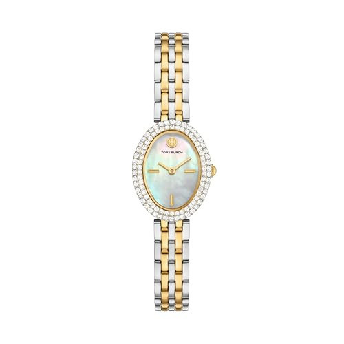 Tory Burch Women's Oval Two Tone Bracelet Watch (Model: TBW6037) | Amazon (US)