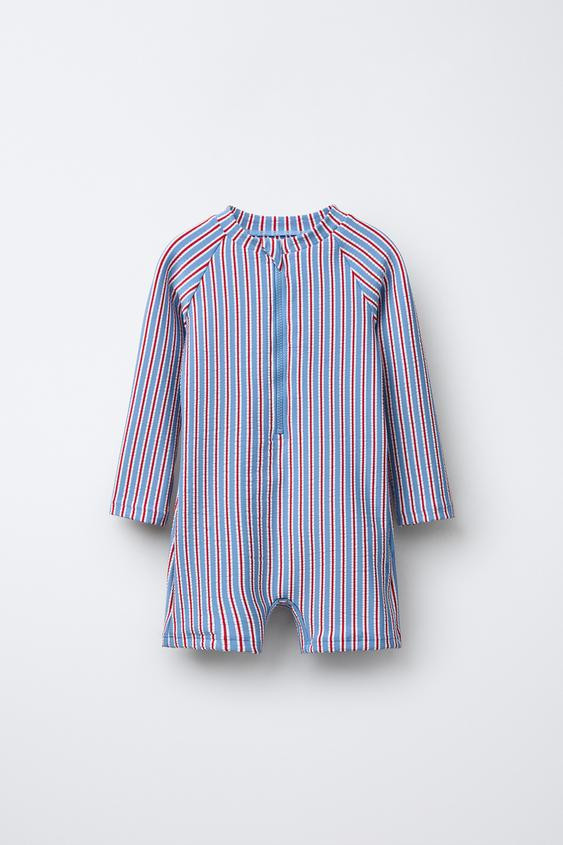 1-6 YEARS/ STRIPED JUMPSUIT SWIMSUIT | Zara US