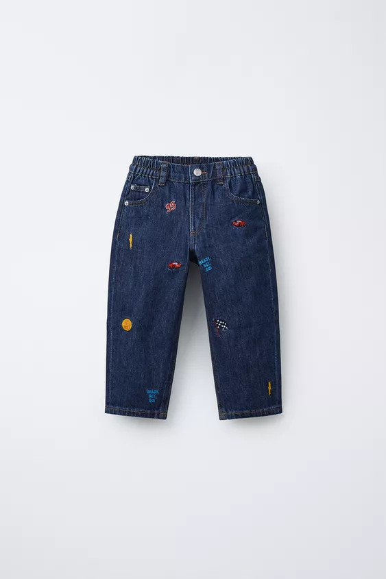 CARS LIGHTNING MCQUEEN EMBROIDERED BAGGY JEANS © DISNEY | Zara US