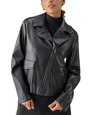Women's Ryder Faux-Leather Moto Jacket | Macy's