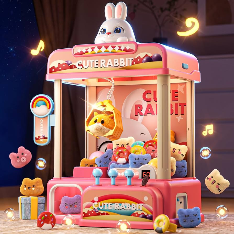 Large Rabbit Claw Machine for Kids, 9.5*7.5*15in Game Machine with Game Coins & Music, Prize Disp... | Amazon (US)