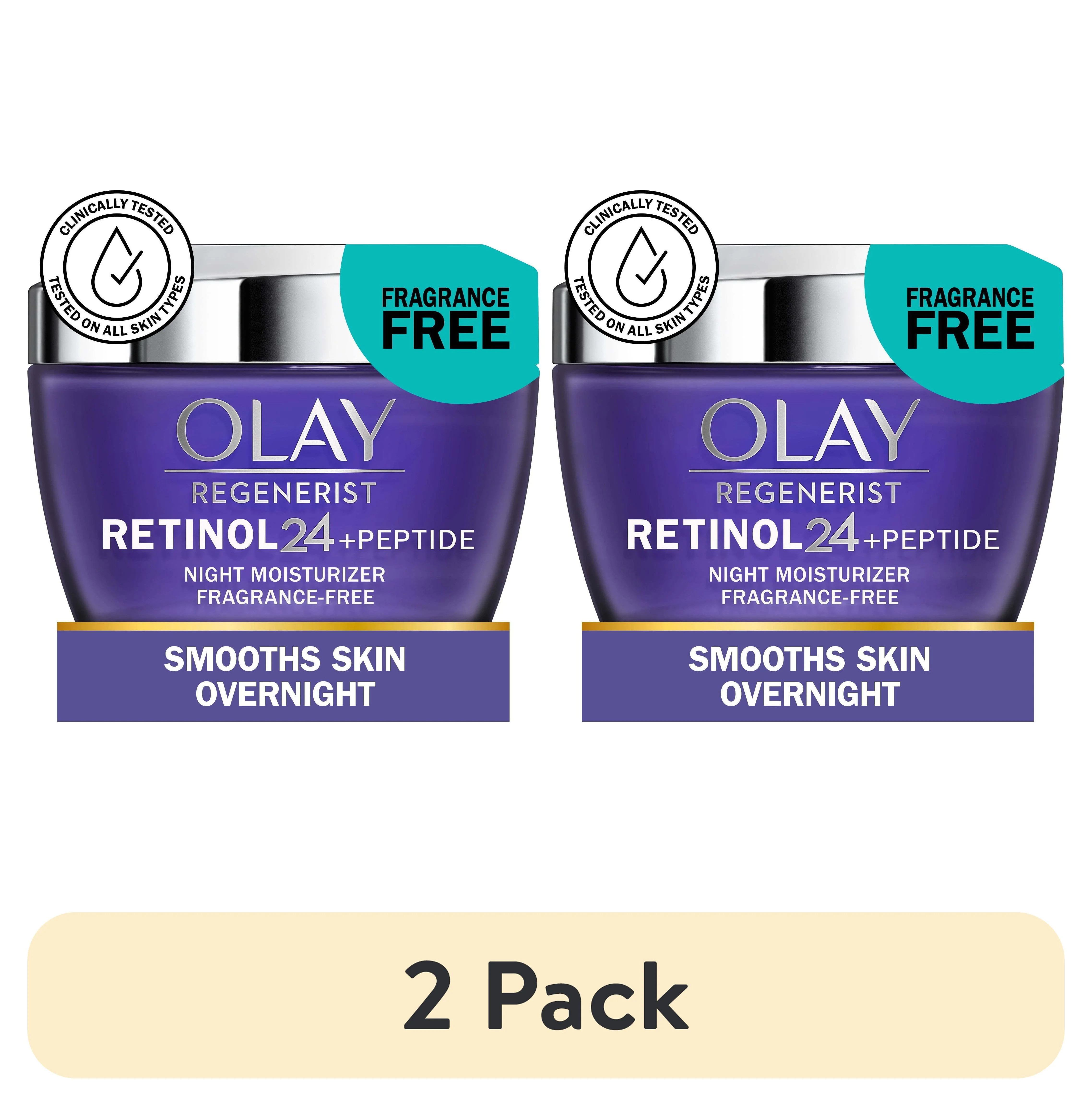 (2 pack) Olay Regenerist Retinol 24 Night Moisturizer, Fragrance Free, 1.7 oz | Walmart (US)