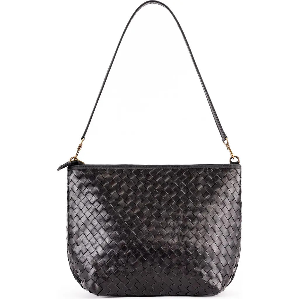 Deux Mains Woven Leather Shoulder Bag in Black at Nordstrom | Nordstrom