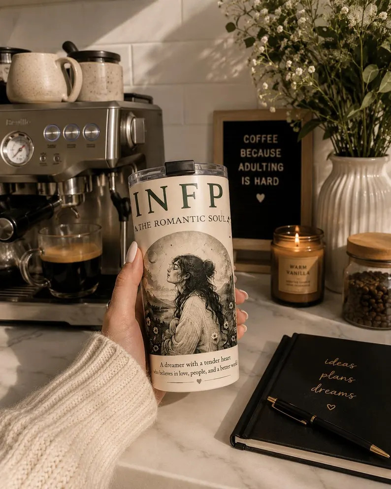 INFP Tumbler 20oz | The Romantic Soul | MBTI Gift for INFP | Introvert Coffee Mug | Personality T... | Etsy (Global)