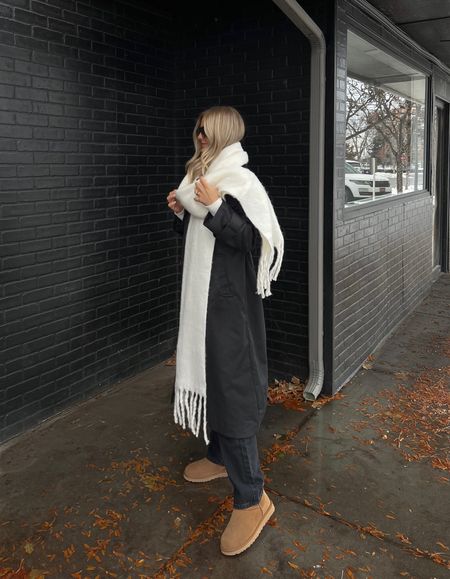 Code “KRISTINA20” for a discount for this dreamy white cream long tassel scarf. 
Black trench coat, uggs ultra minis. Ugg boots mini 

#LTKSeasonal #LTKGiftGuide #LTKHoliday