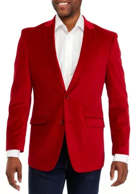 Madison Men's Red Velvet Notch Lapel Sport Coat | Belk