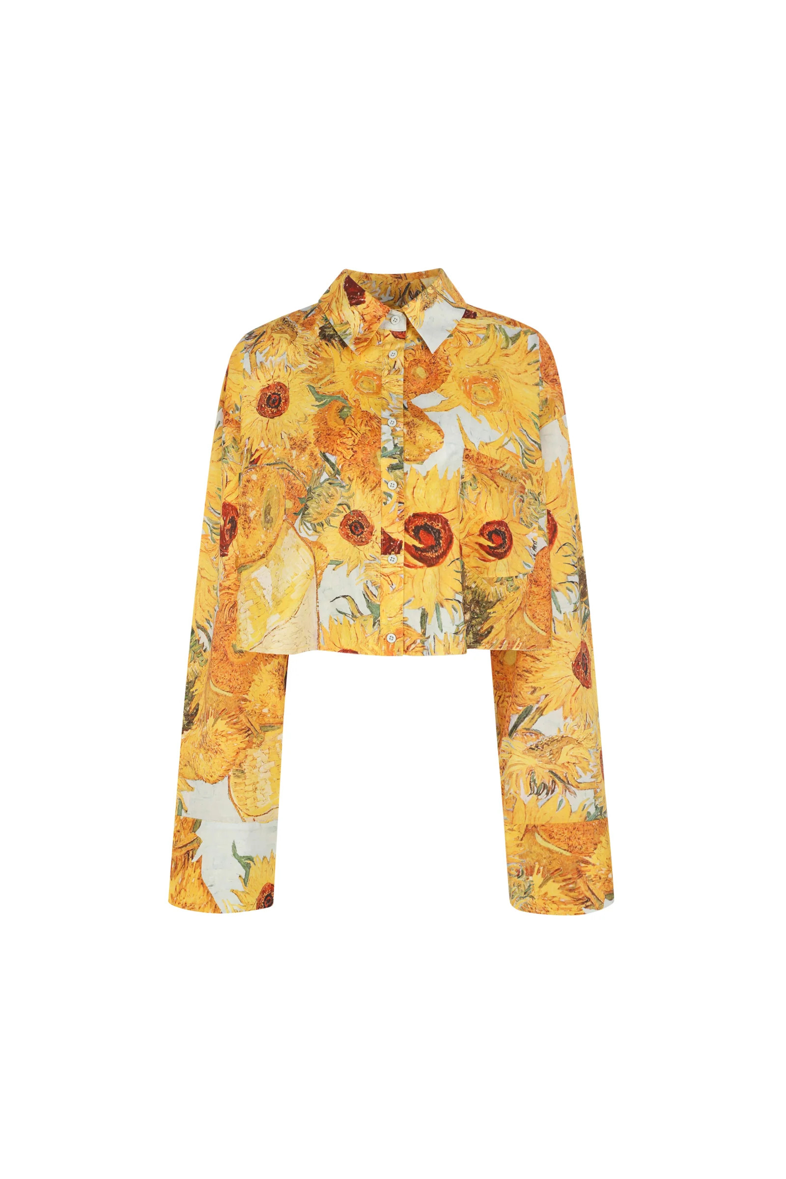 Sunflowers Cropped Blouse | Selkie Collection