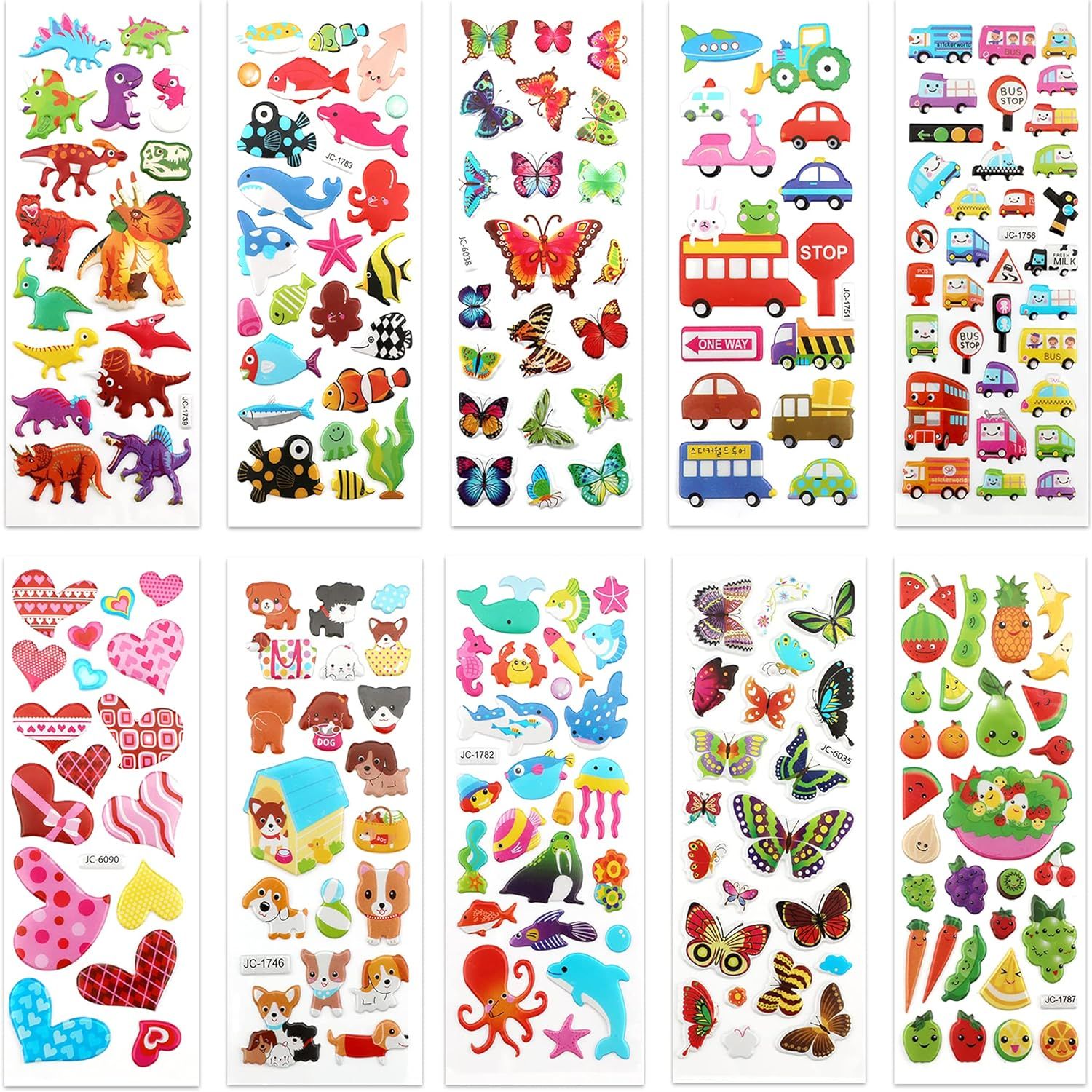 SAVITA 3D Stickers for Kids & Toddlers 500+ Puffy Stickers Variety Pack for Scrapbooking Bullet J... | Amazon (US)