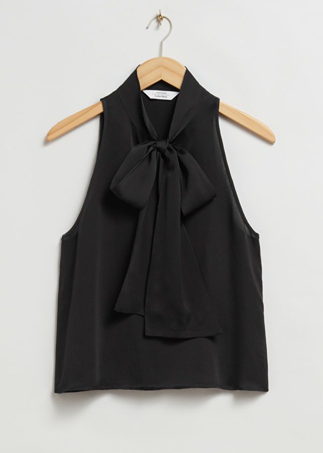 Sleeveless Lavallière-Neck Bow Top | & Other Stories US